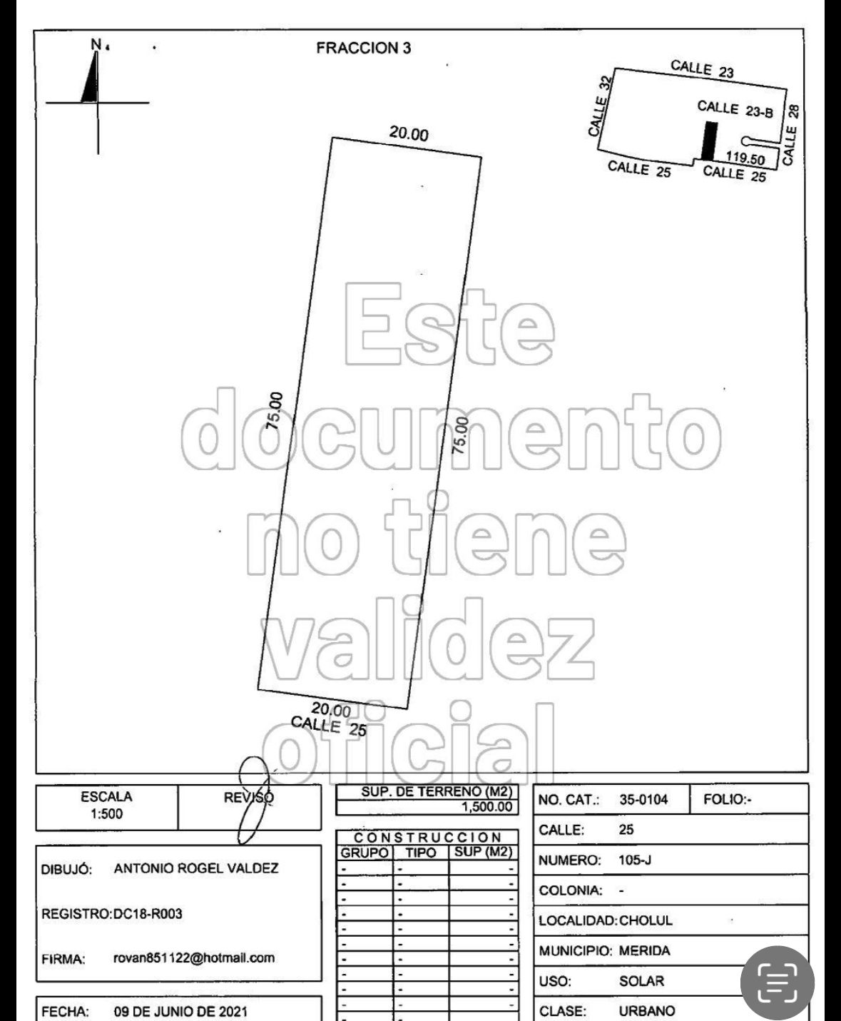 6 of 8: Son dos terrenos de estas medidas