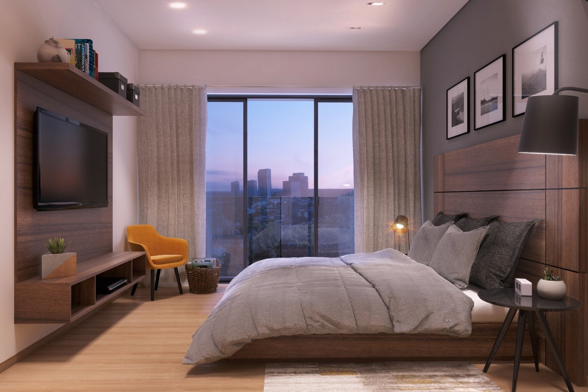 13 de 18: Render de recámara principal.