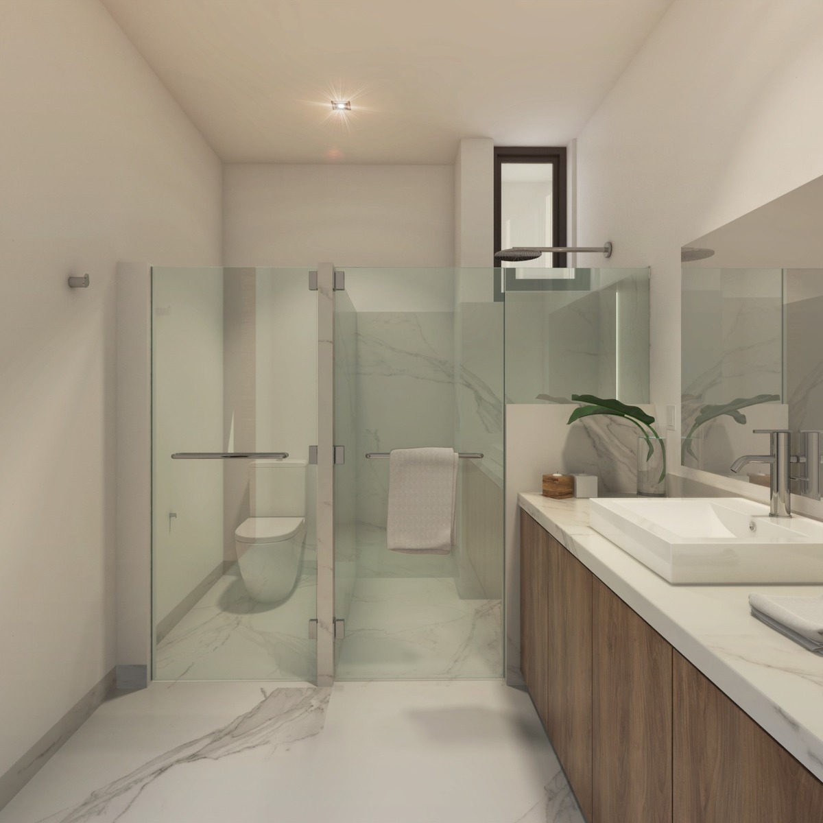 14 de 18: Render baño principal.