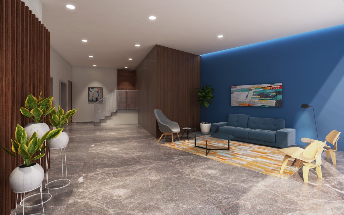 15 de 18: Render de vestíbulo.