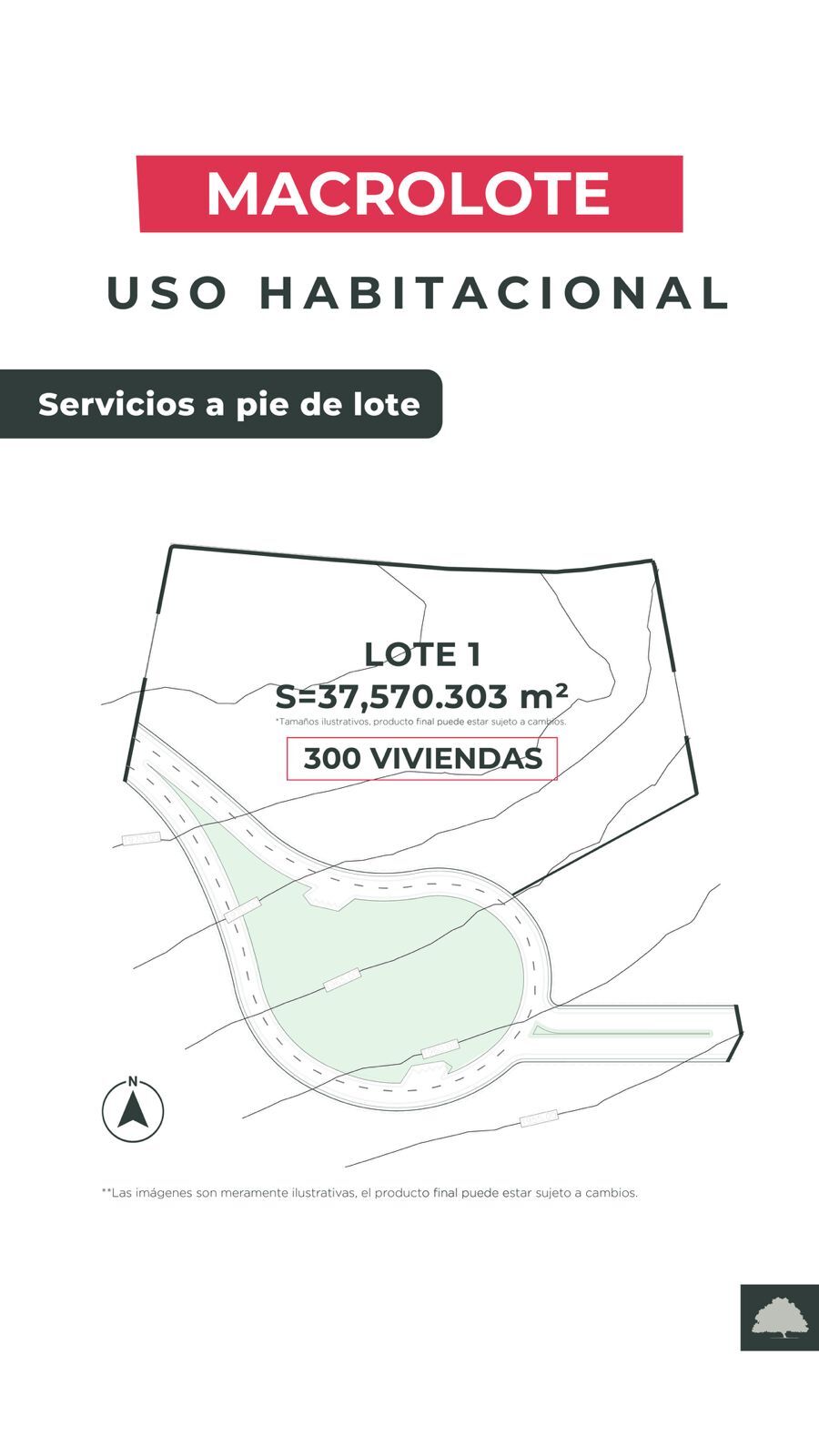 1 de 2: Lote 1 
metraje y densidad