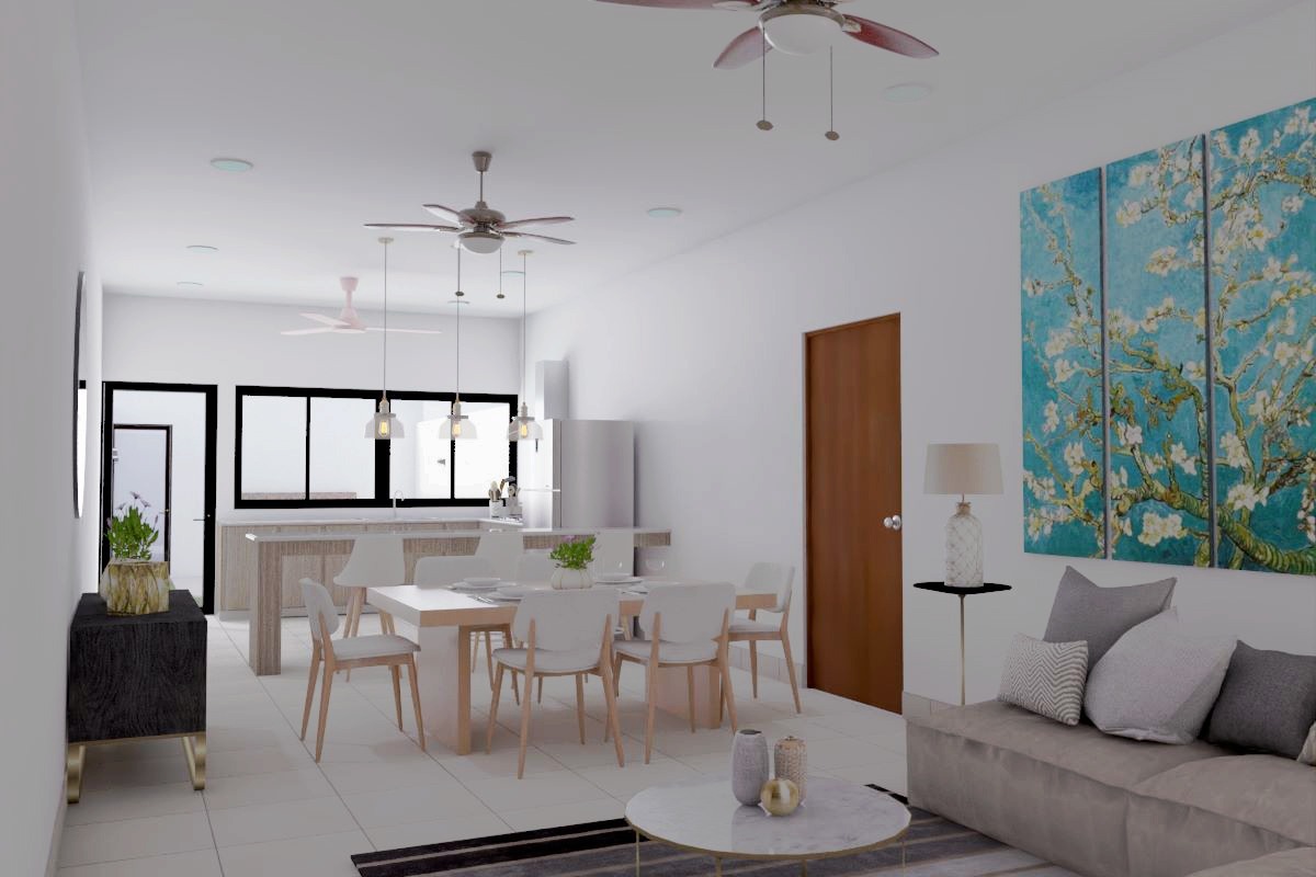 2 of 7: Sala, Comedor y Cocina