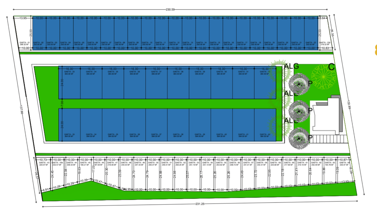 4 de 44: Plano de Lotificación Gaeta
