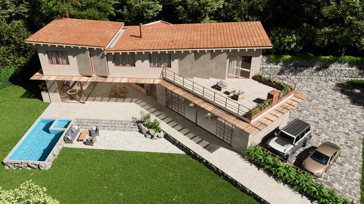 2 de 14: Vista aérea fachada jardin