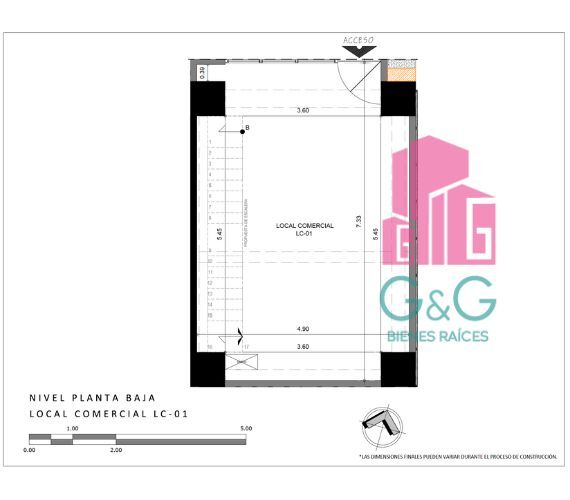 1 de 3: Plano arquitectónico planta baja