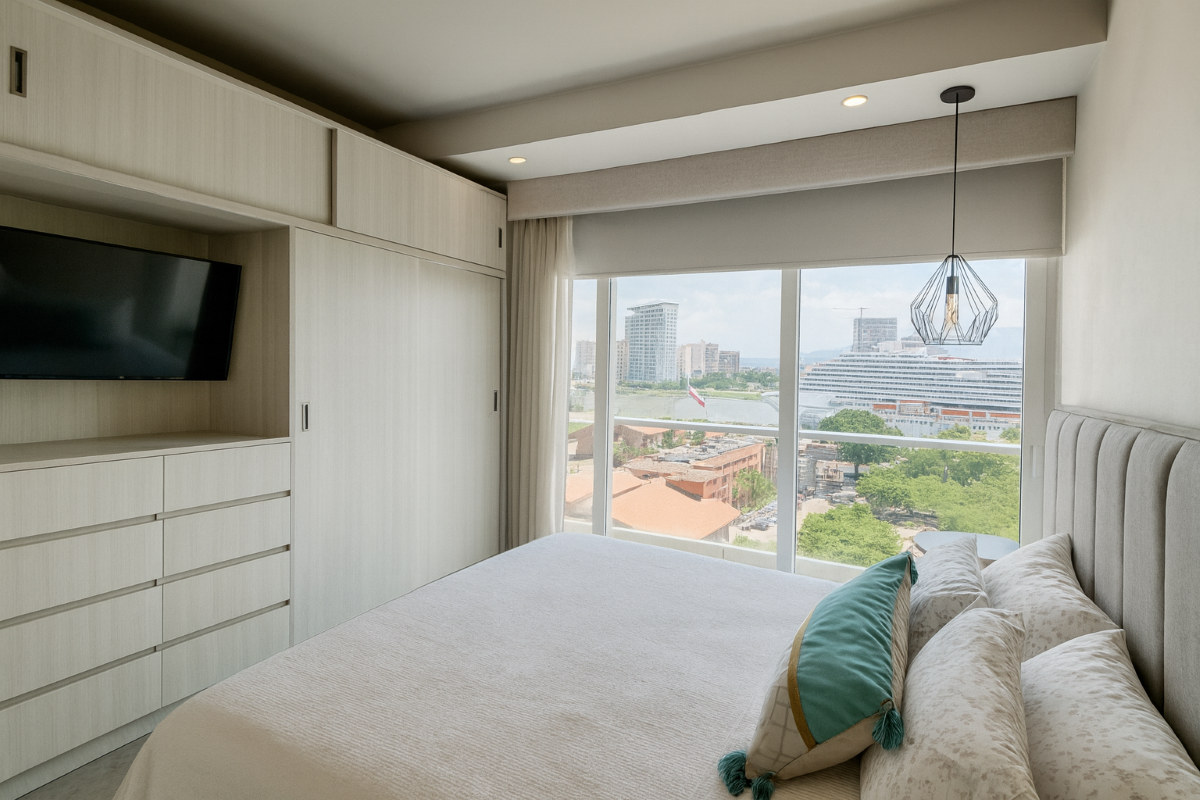 4 de 9: Recamara principal con vista al mar