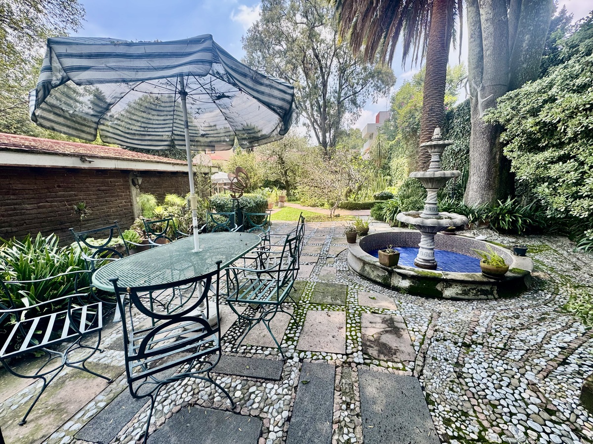 10 de 24: Fuente y jardín