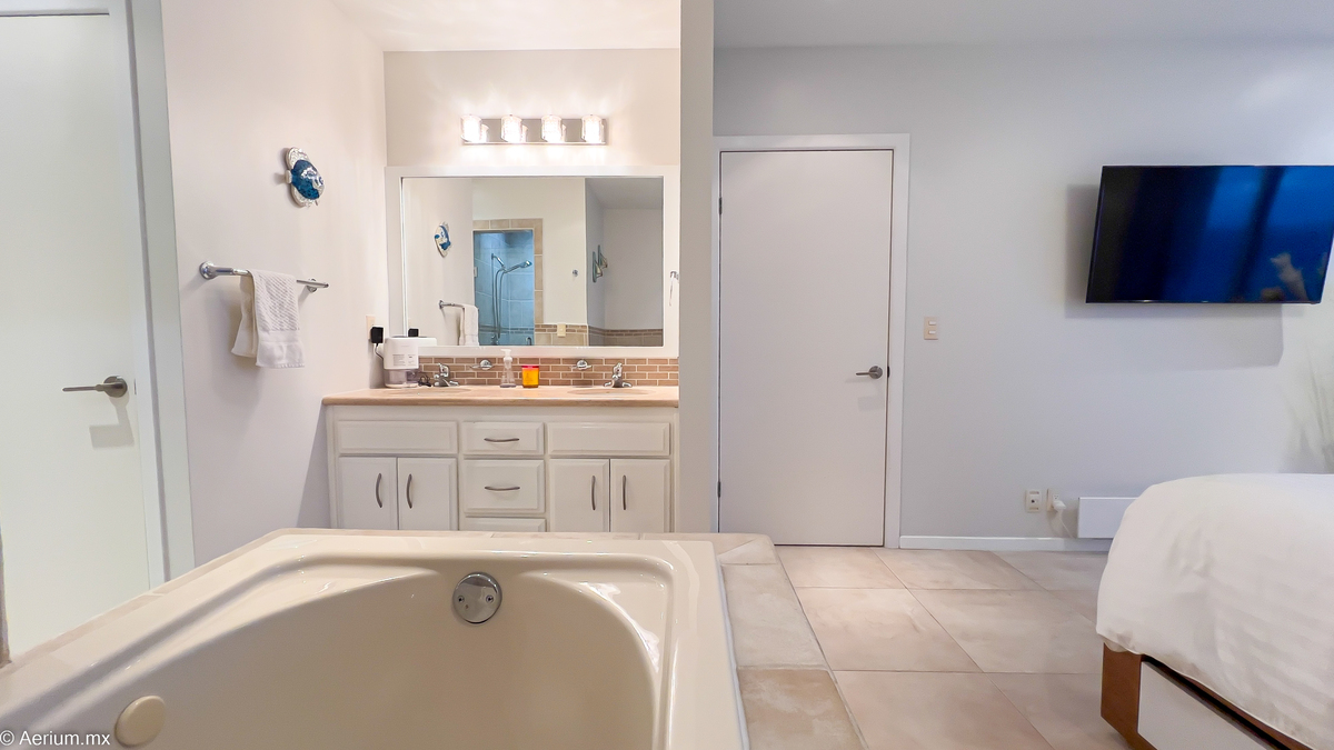 23 of 39: Interior jacuzzi in master bedroom