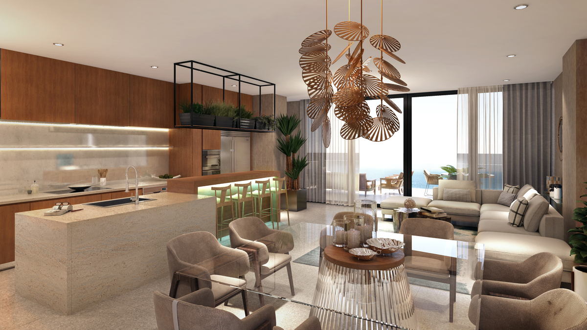 2 de 13: Sala, Comedor y Cocina