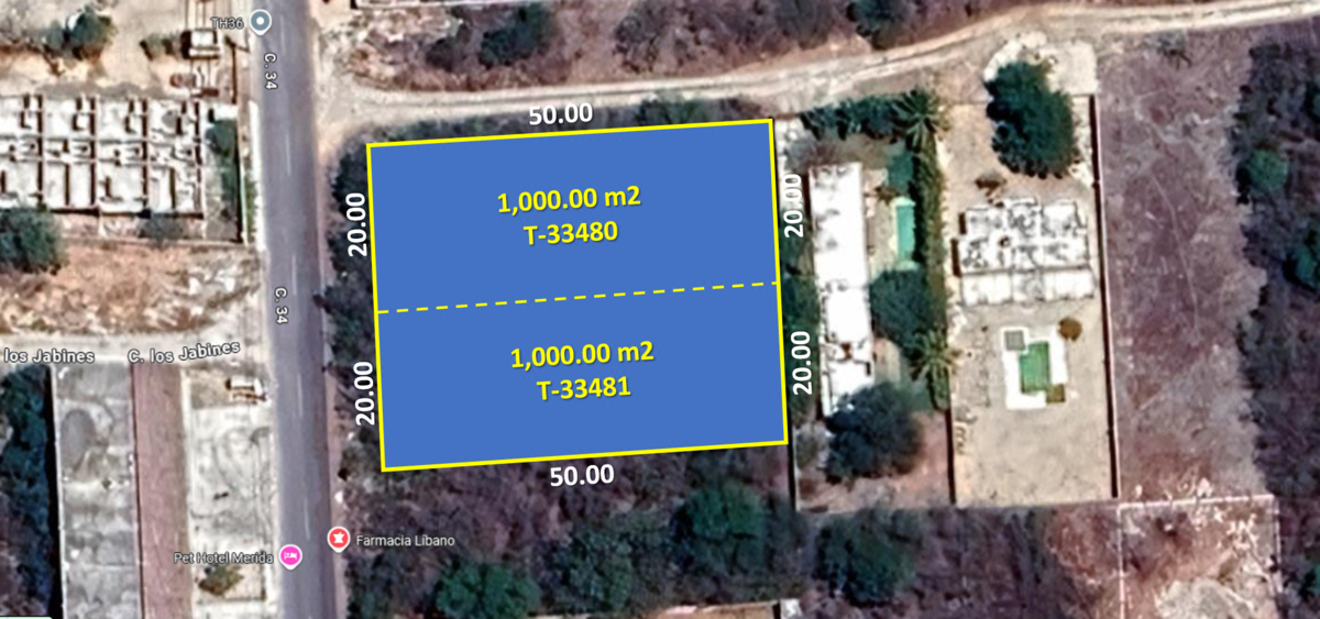 Terrenos de 1,000 m2 en Komchén Mérida Yucatán