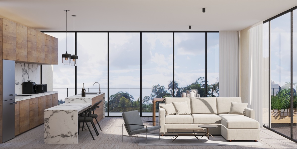 1 of 12: Sala, Comedor y Cocina