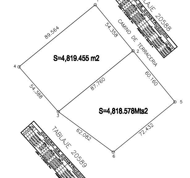 1 de 3: PLANOS DE AMBOS TERRENOS 4819 M2 CADA UNO