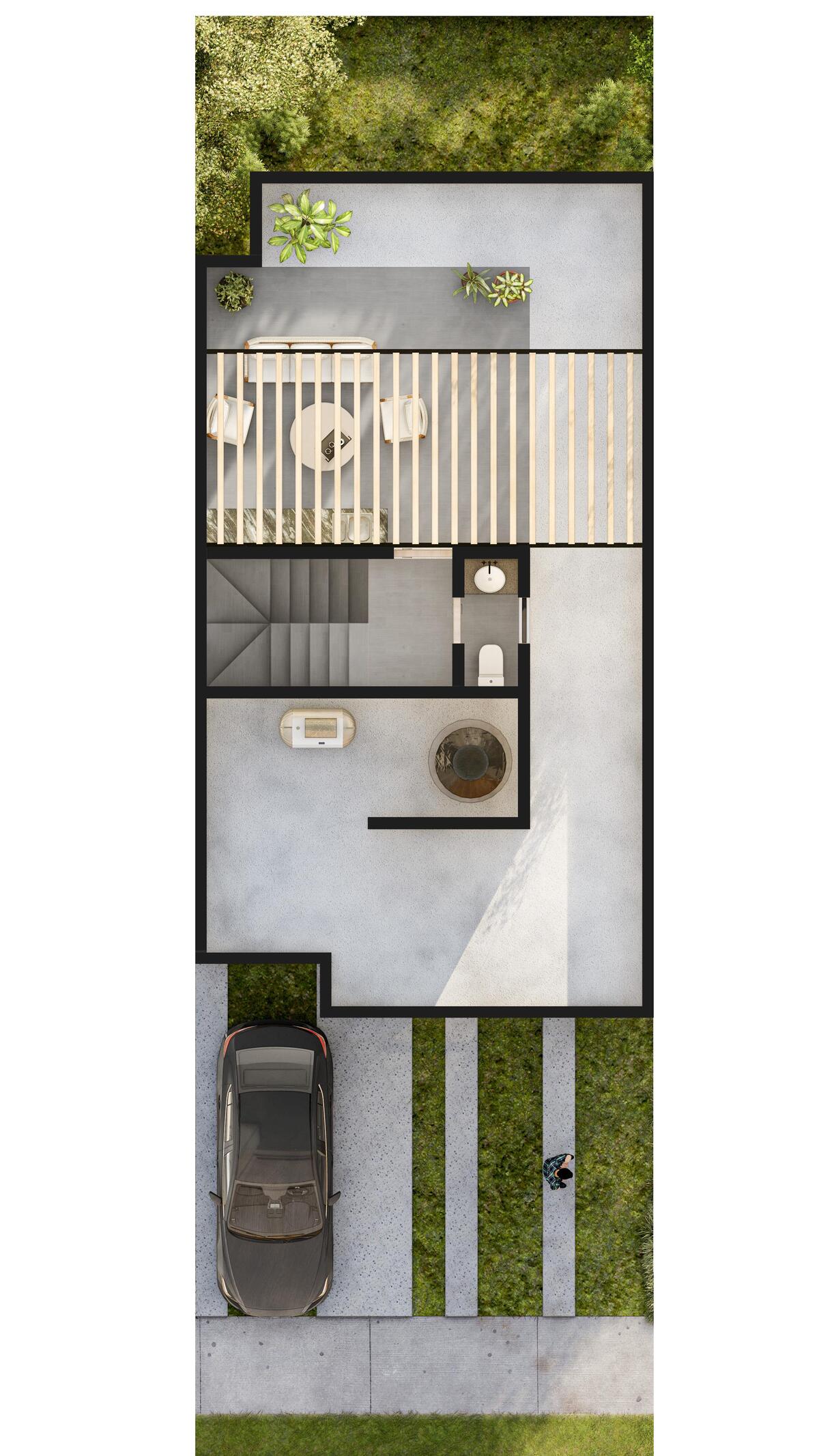 5 de 5: Rooftop con vista a amenidades