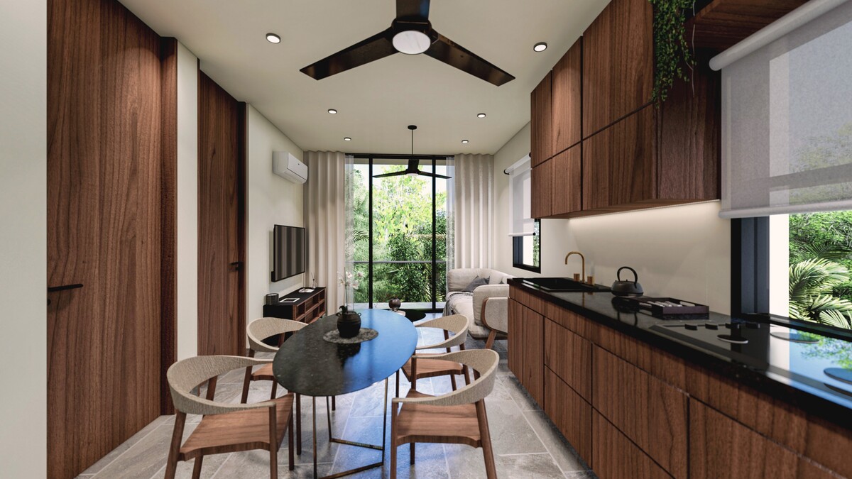 2 de 9: Sala, Comedor y Cocina