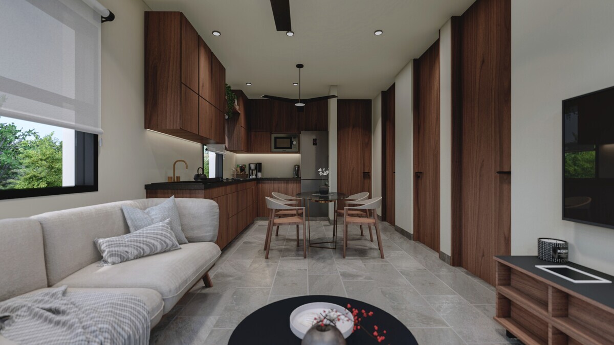 2 de 9: Sala, Comedor y Cocina