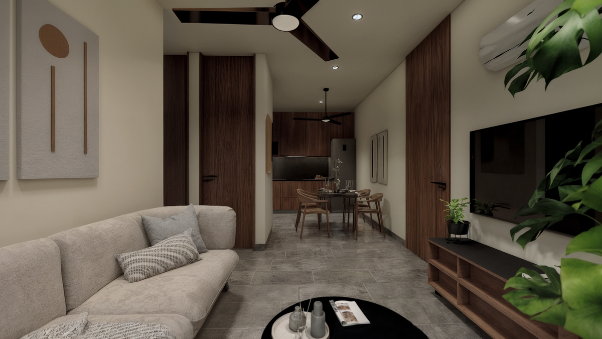 2 de 10: Sala, Comedor y Cocina