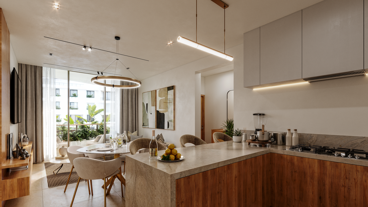 1 de 14: Sala, Comedor y Cocina