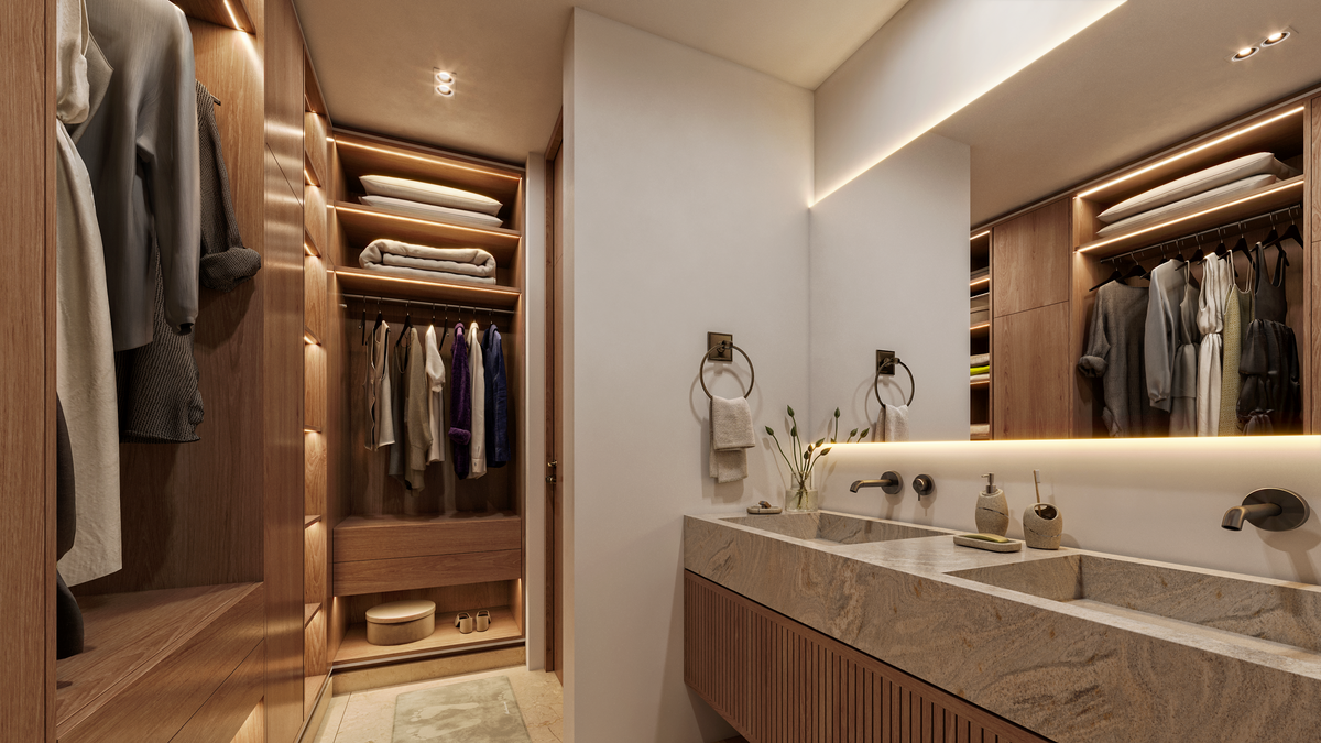 3 de 14: Baño y Closet
