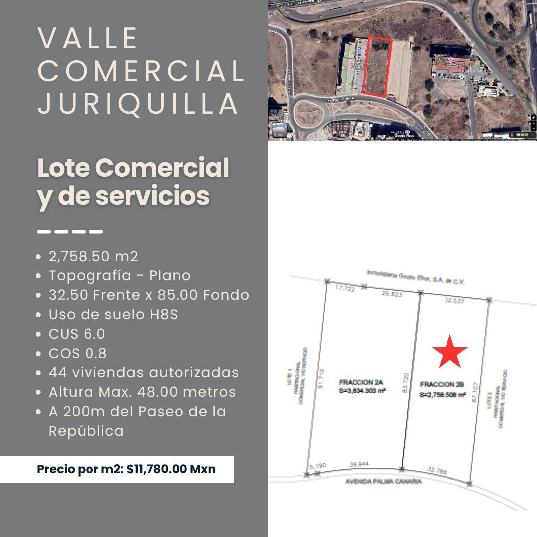 1 de 1: Información General de Terreno en venta Uso Mixto Queretaro