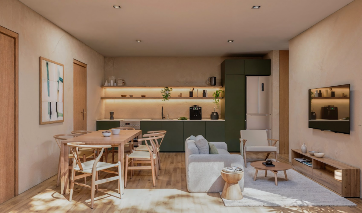 5 de 6: Render de la cocina