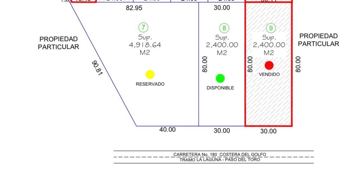 Terreno en venta en Tramo Paso del Toro-La Laguna. MEDELLÍN, VERACRUZ