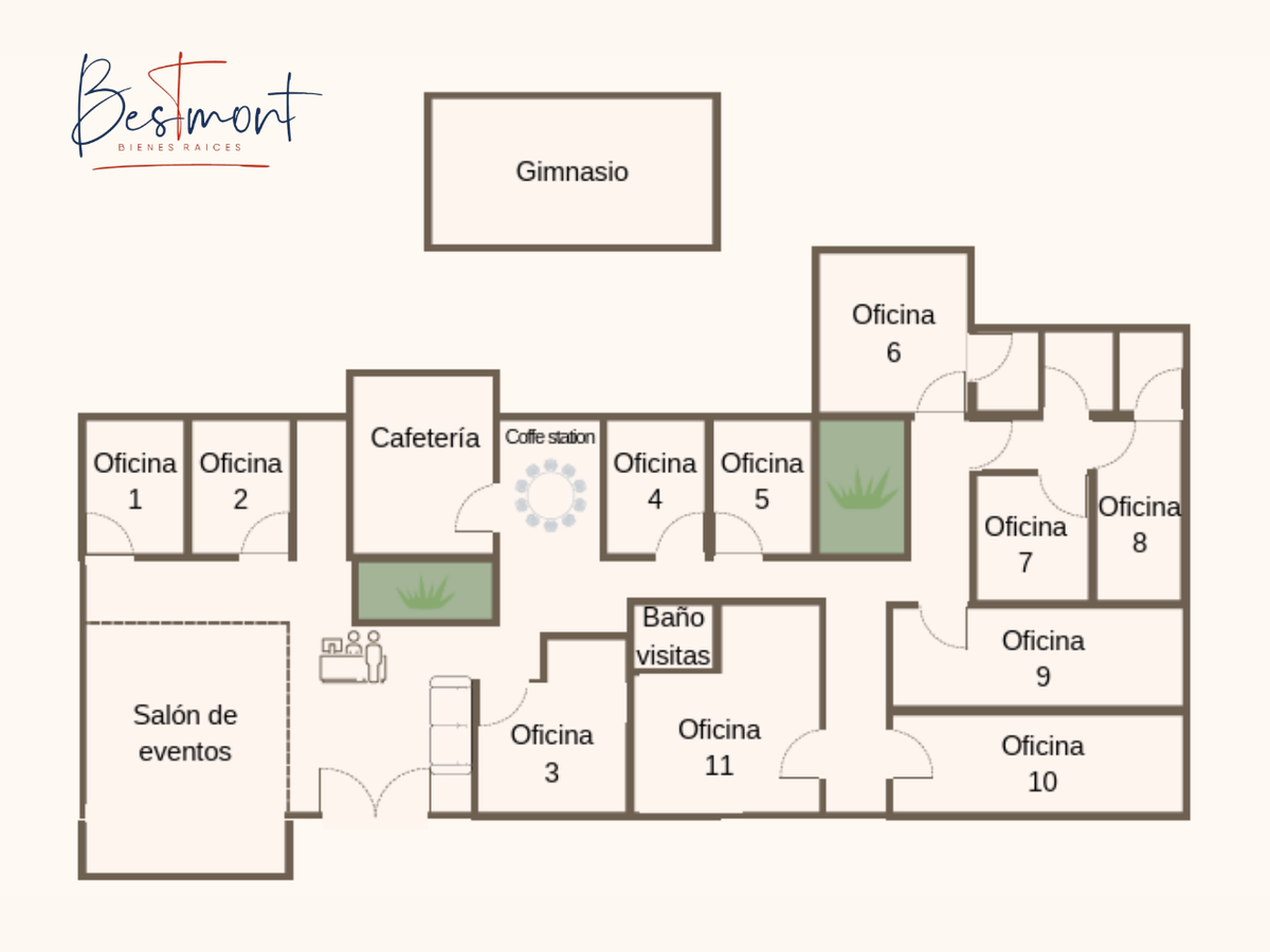 12 of 19: Plano de las oficinas