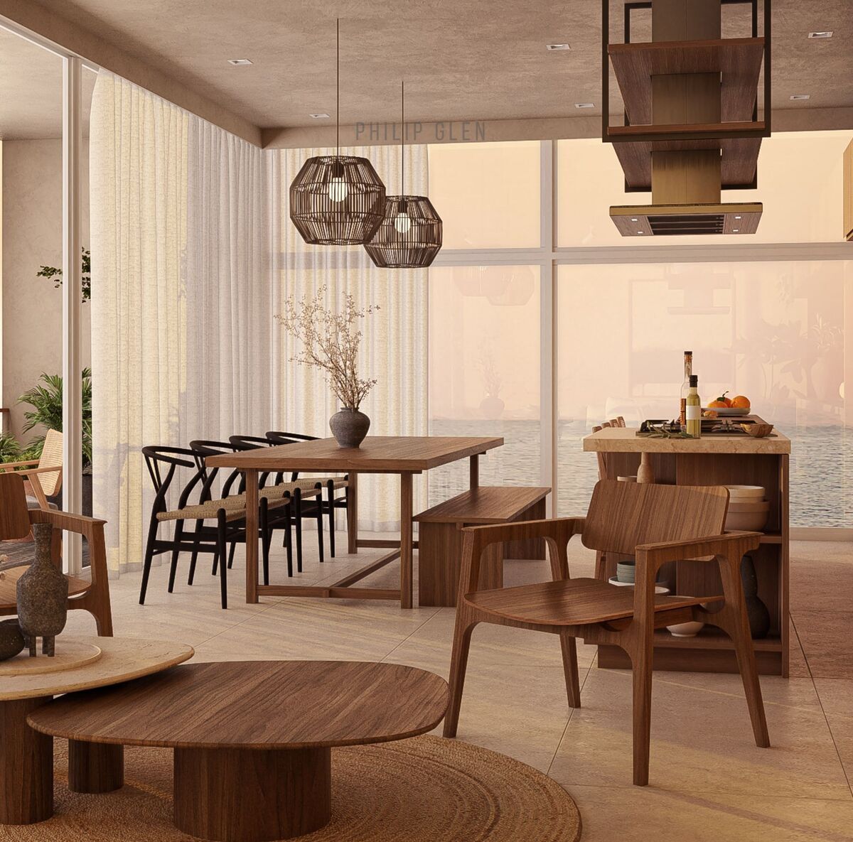 2 de 49: Kitchen and dining with ocean views