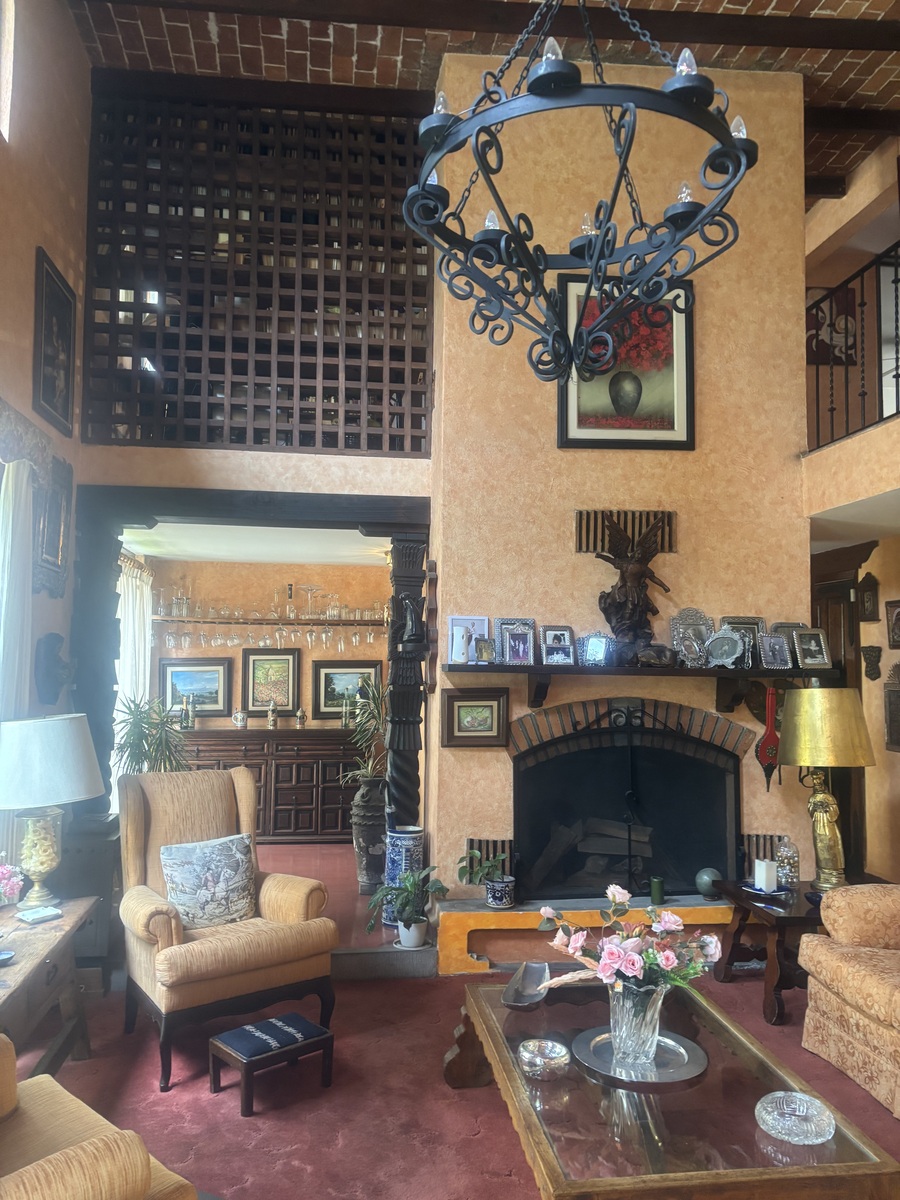 9 de 48: Sala con chimenea