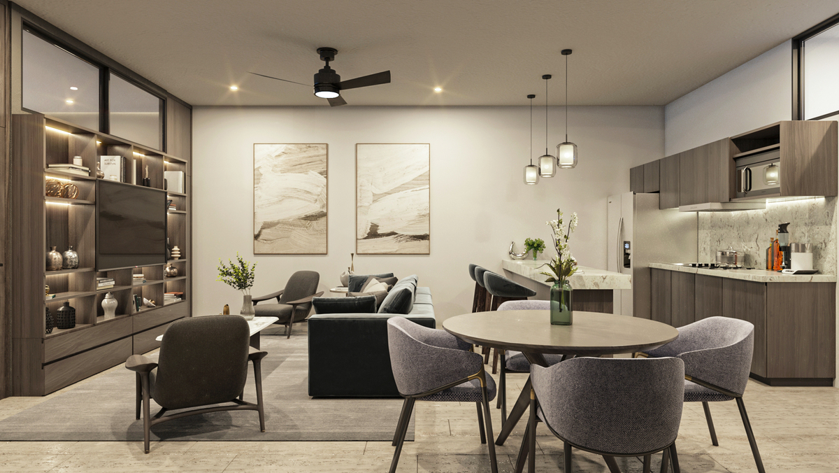 1 of 9: Sala, Comedor y Cocina
