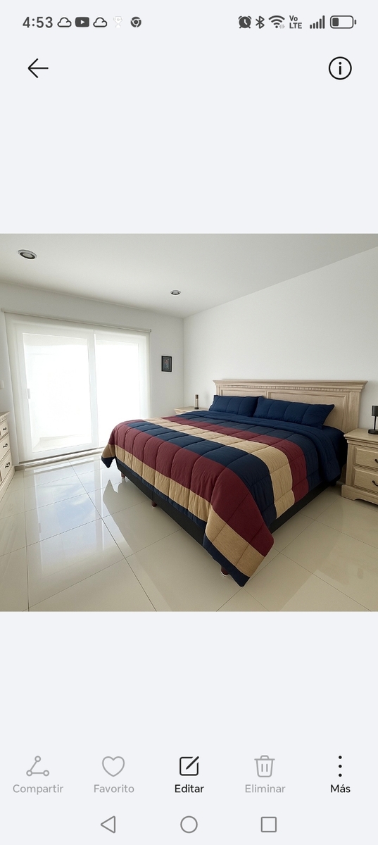 15 de 16: Recámara principal con balcón, baño completo con vestidor