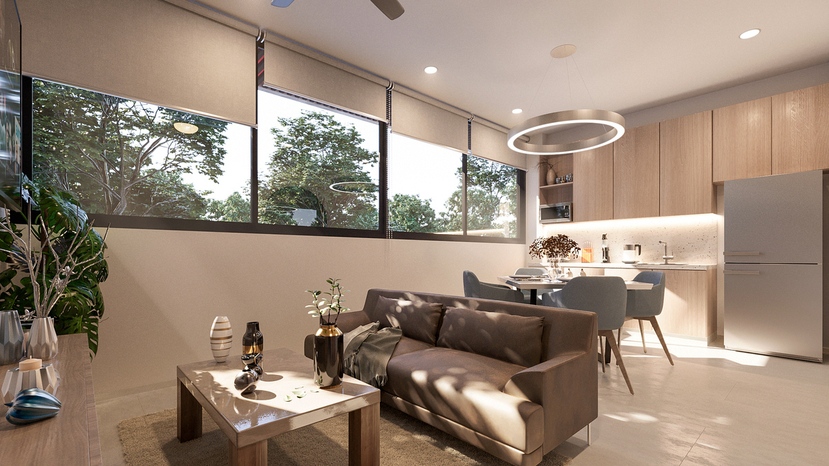 2 de 8: Sala, Comedor y Cocina