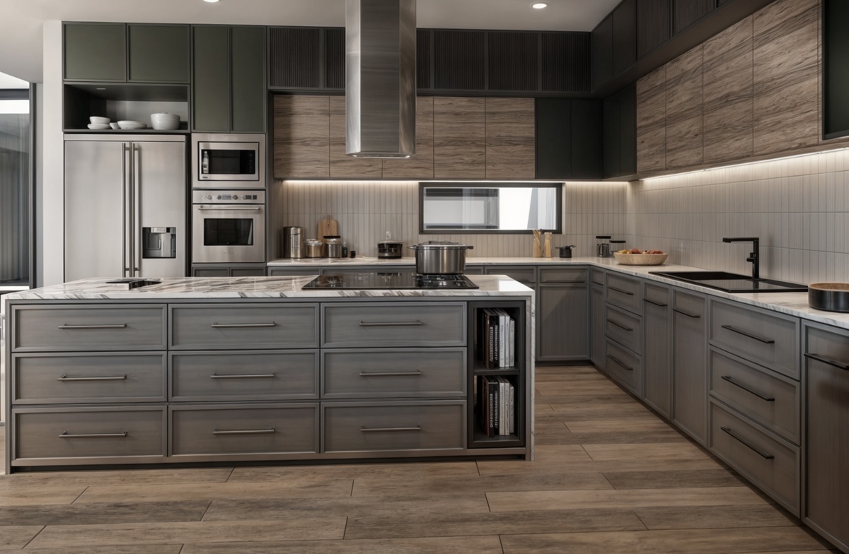 4 of 6: Cocina equipada con isla