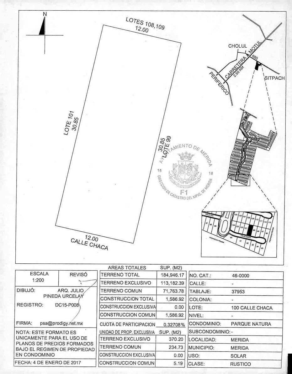18 de 26: Plano catastral