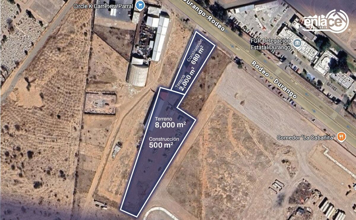 Terreno con Oficinas de 2000 mts2 pie de carretera zona Chupaderos