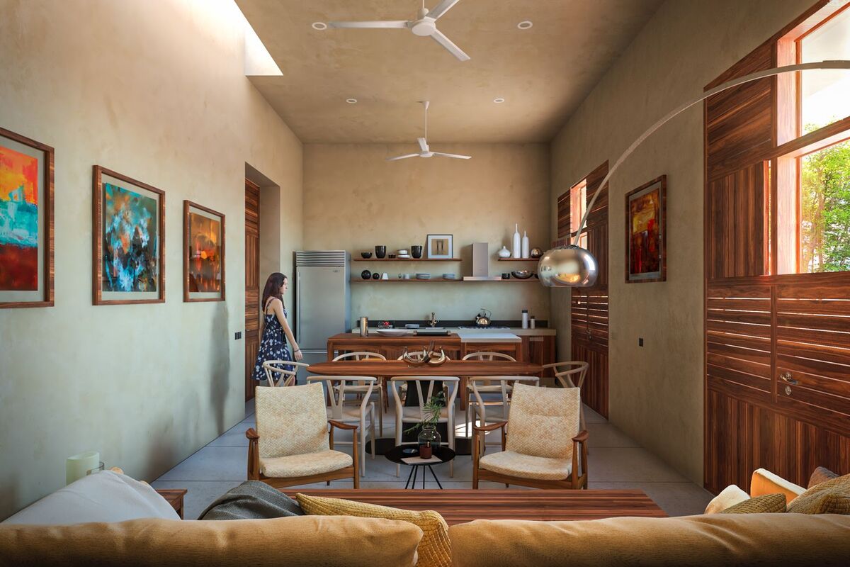 2 of 4: Sala, Comedor y Cocina