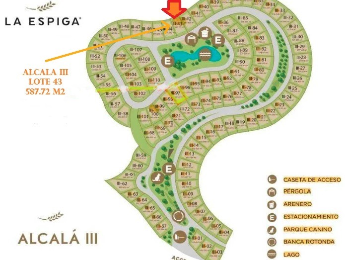 2 of 15: Mapa Alcala III Lote 43
