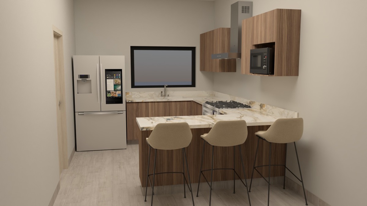 4 of 24: RENDER DE COCINA NO INCLUYE REFRIGERADO NI MICROONDAS
