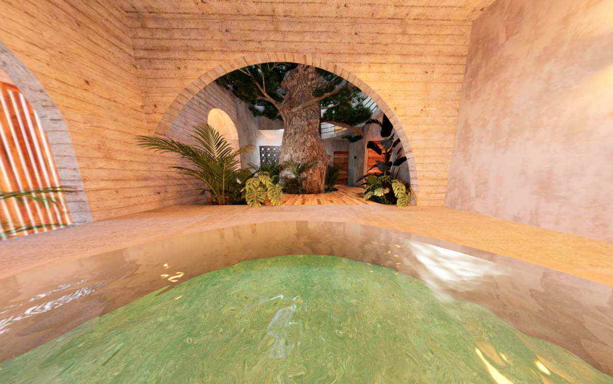2 de 21: Pool and Courtyard With Tree