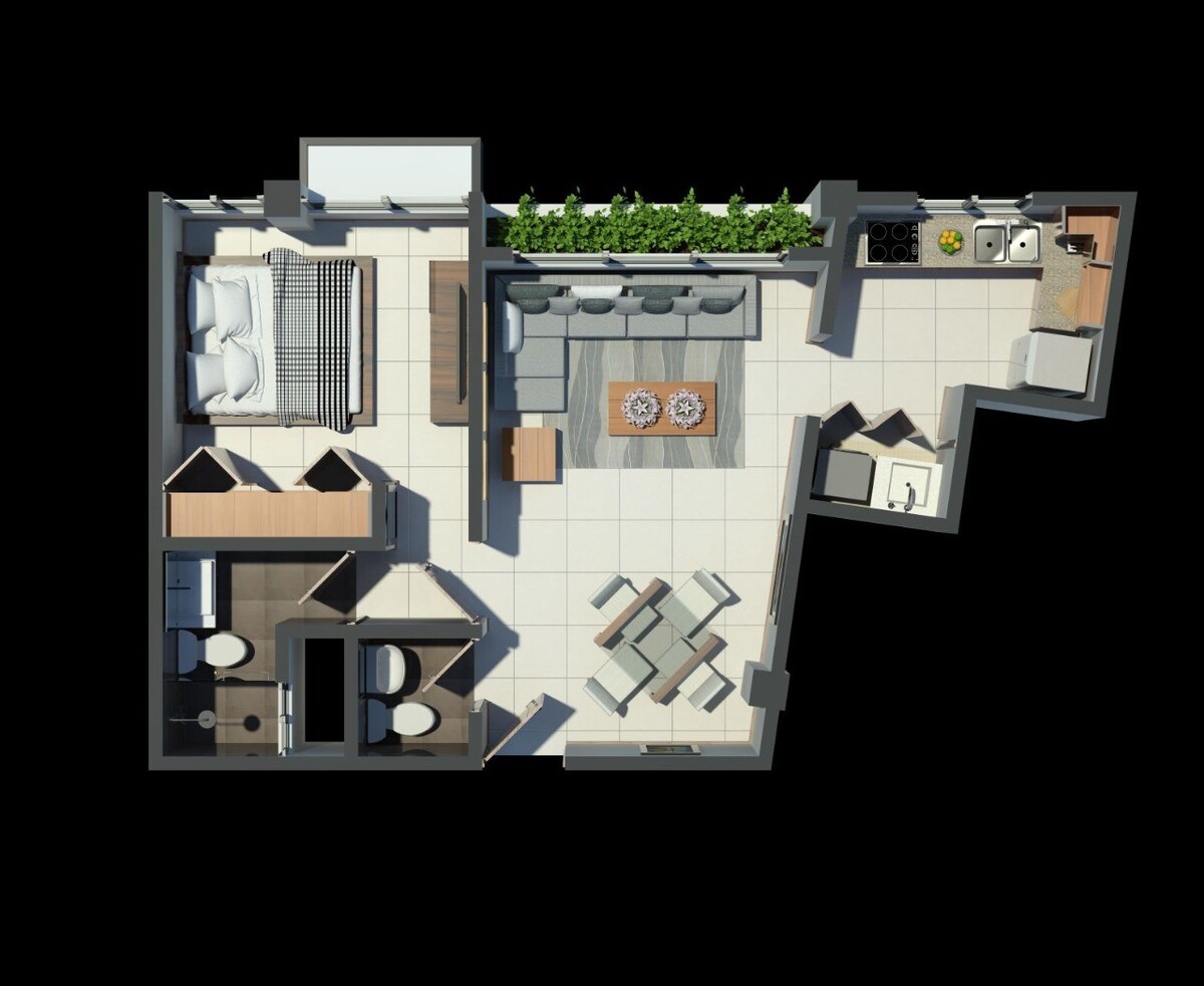 12 de 14: Distribución de espacios creando un ambiente cómodo.