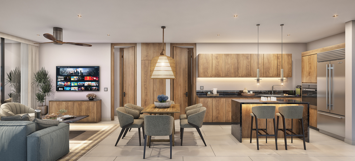 2 of 13: Sala, Comedor y Cocina