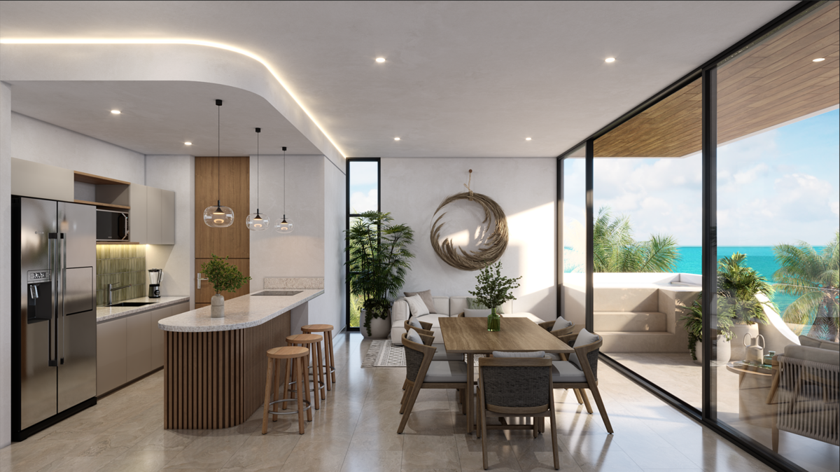 2 of 12: Sala, Comedor y Cocina