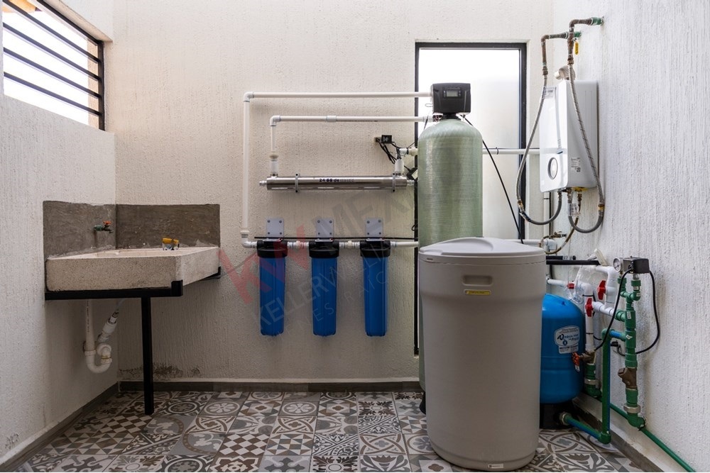 14 of 22: Water purification system, water softener, and tankless heat
