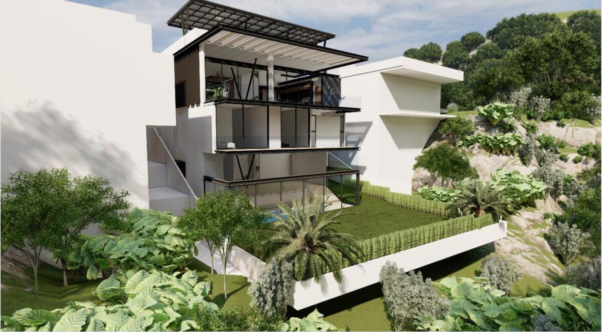 8 de 14: render fachada tracera