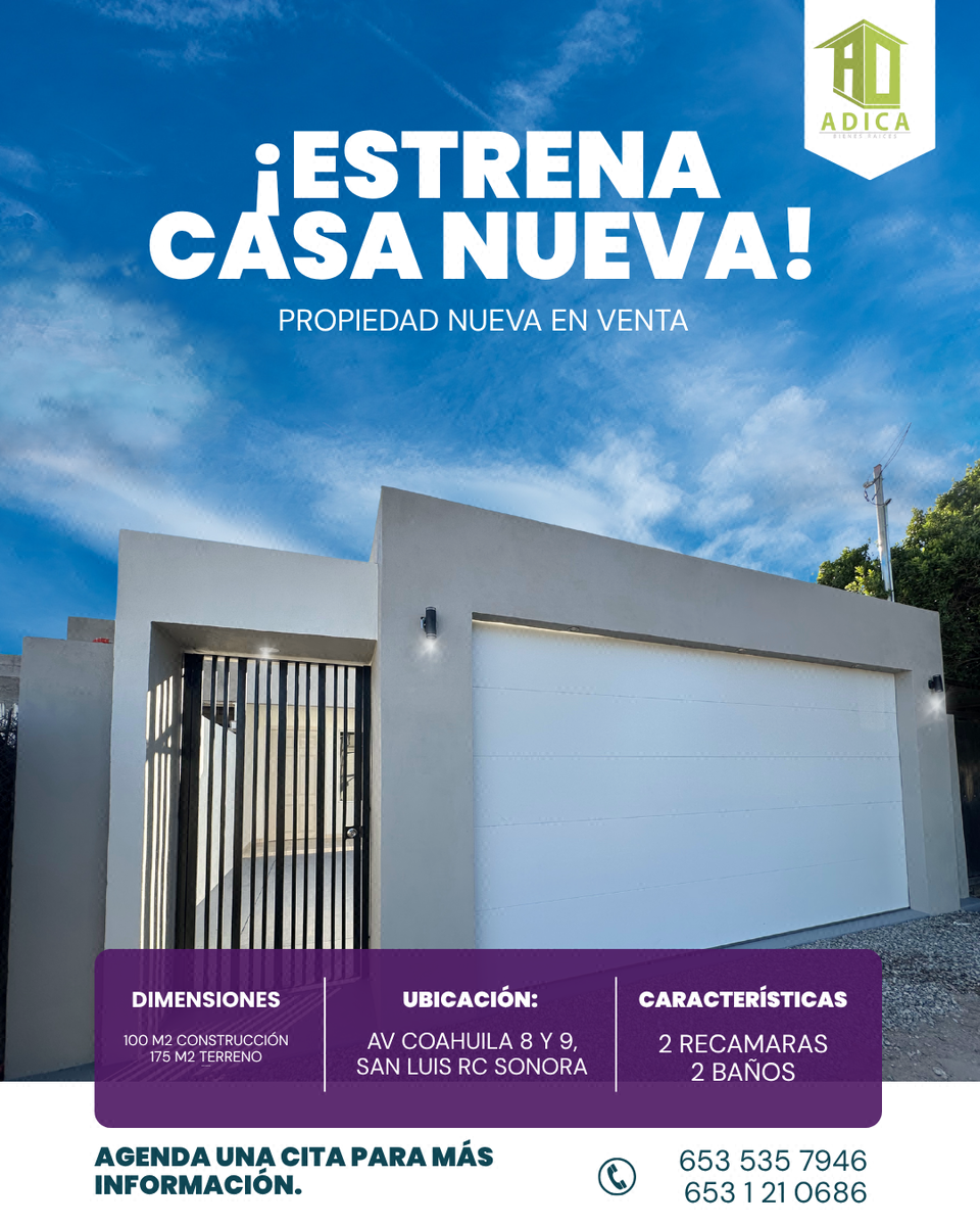 Casa Nueva en Venta en San Luis Rio Colorado