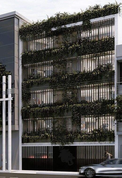 4 of 13: Fachada proyectada. Se reflejara en ultima fase de construcc