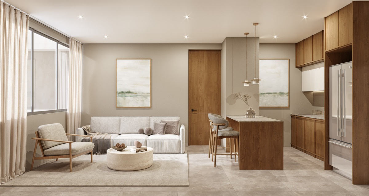 1 de 11: Sala y Cocina