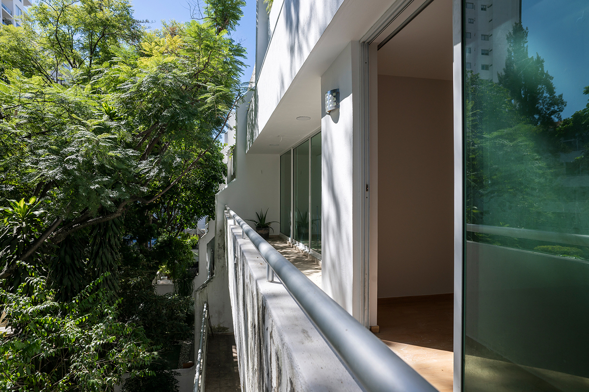 5 de 23: Balcón con vista a abundante vegetación