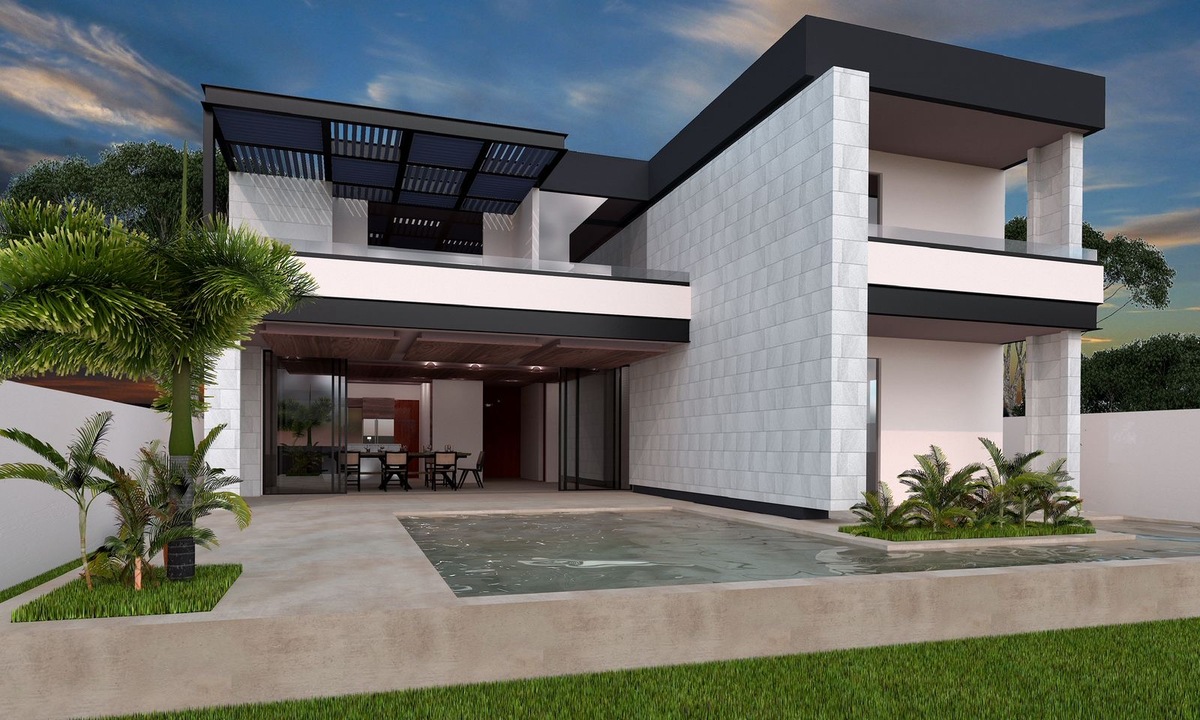 1 de 15: Render fachara trasera