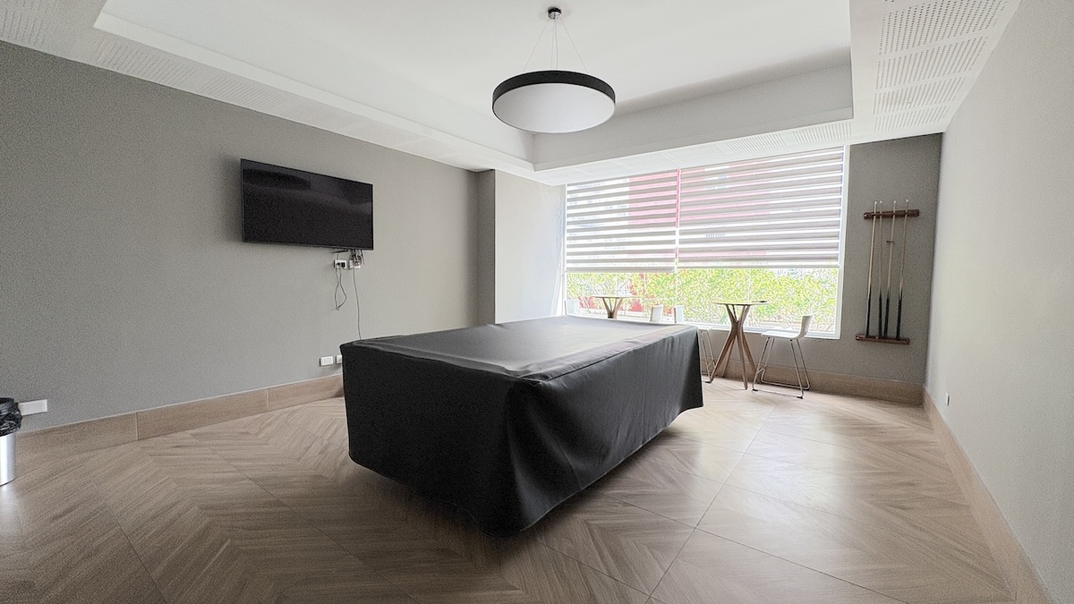 24 de 26: Cuarto de villar con TV