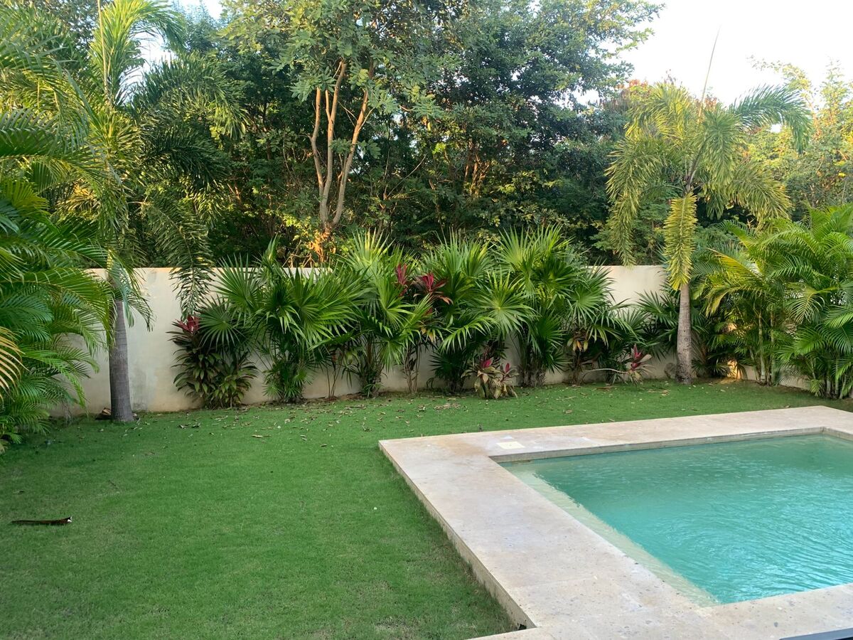 5 de 9: jardín y piscina